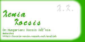 xenia kocsis business card